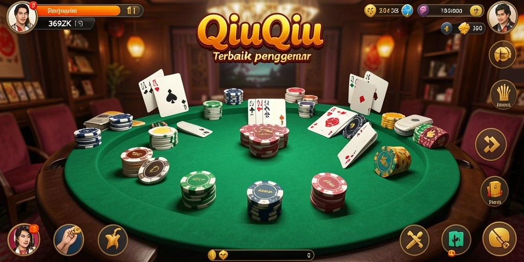 Tampilan gameplay QiuQiu yang menegangkan dan kompetitif.