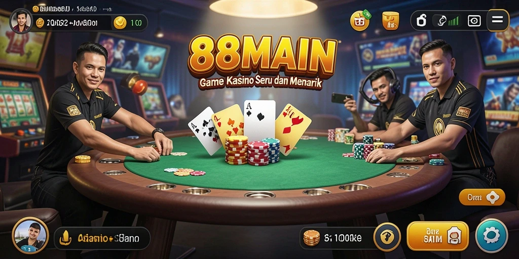 Tampilan gameplay Kasino yang seru di aplikasi 88MAIN.