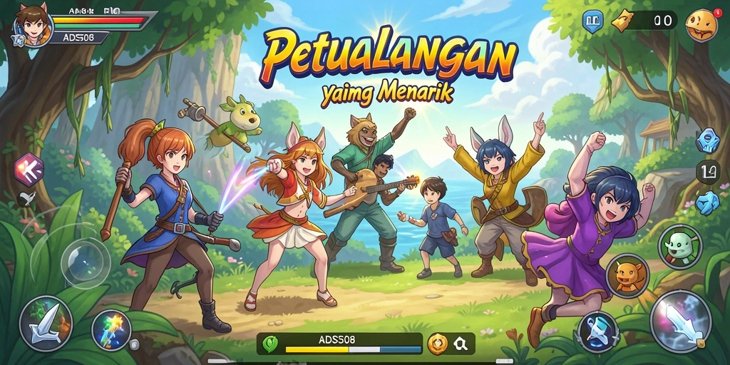 Gameplay menakjubkan dari <strong>ADS508</strong> menunjukkan aksi karakter anime.