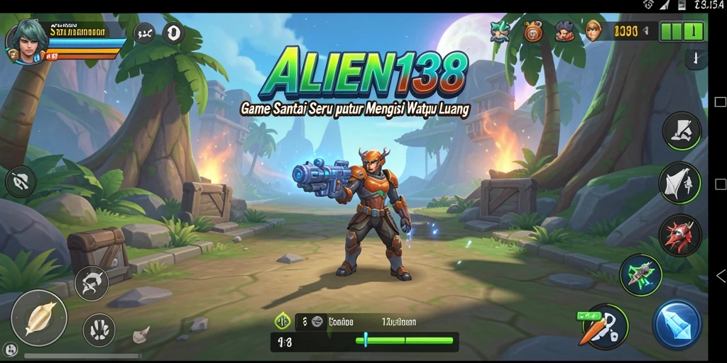 Tangkapan layar gameplay ALIEN138 menunjukkan karakter lucu dan tantangan menarik.