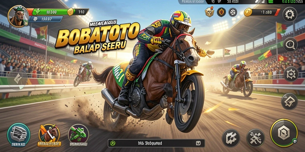 Tampilan gameplay BOBATOTO yang mendebarkan dan penuh aksi balap.