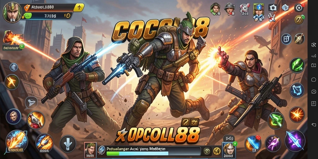 Tampilan gameplay aksi seru dalam COCOL88.