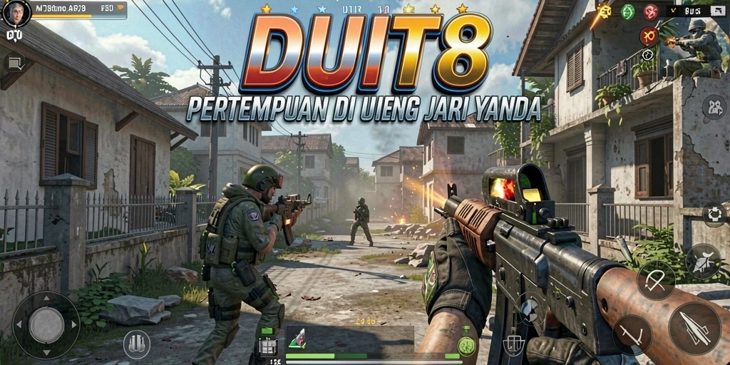 Gameplay mendebarkan dalam DUIT8 dengan aksi FPS yang penuh ketegangan.