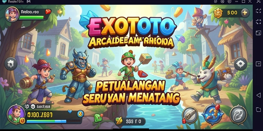 Tangkapan layar gameplay EXOTOTO yang menampilkan aksi seru dan penuh tantangan.