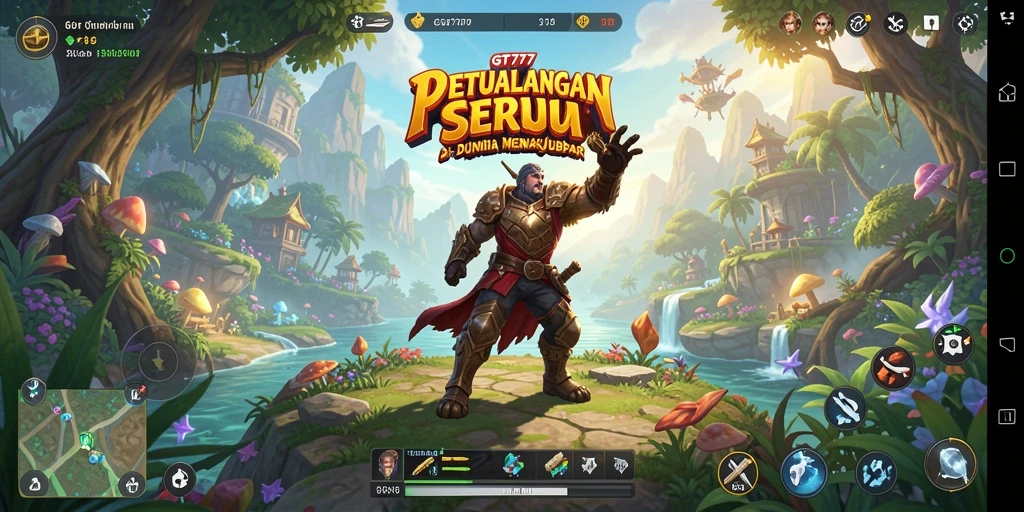 Screenshot gameplay GT777 menampilkan aksi petualangan mendebarkan.