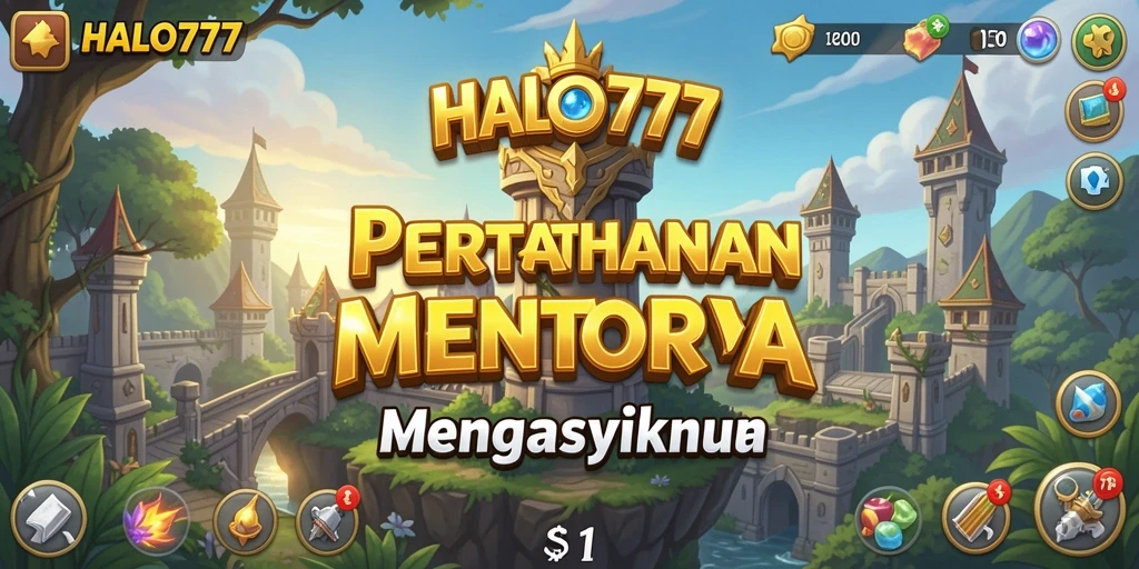 Tangkapan layar menampilkan gameplay HALO777 yang menarik dalam pertahanan menara.
