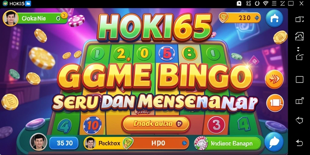 Tampilan gameplay HOKI65 yang menarik dengan suasana Bingo.