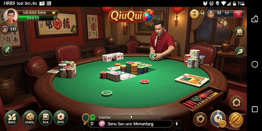 Screenshot tampilan gameplay QiuQiu yang mengasyikkan dan menantang.