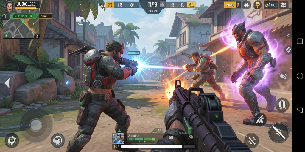 Screenshot utama JUDOL303 menampilkan aksi gameplay TPS yang mendebarkan.