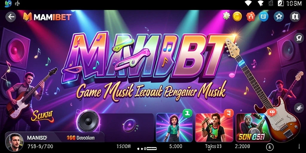 Tampilan gameplay MAMIBET yang seru dengan berbagai lagu.