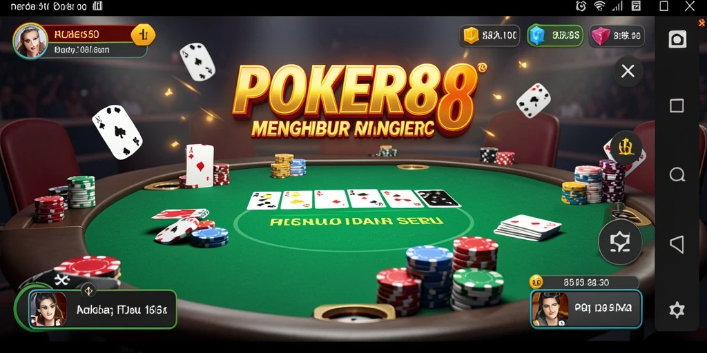 Tampilan seru gameplay POKER88 yang penuh musik dan tantangan.