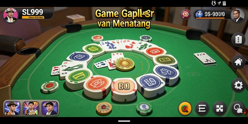 Tangkapan layar gameplay SL999 menampilkan momen seru bermain Gaple.