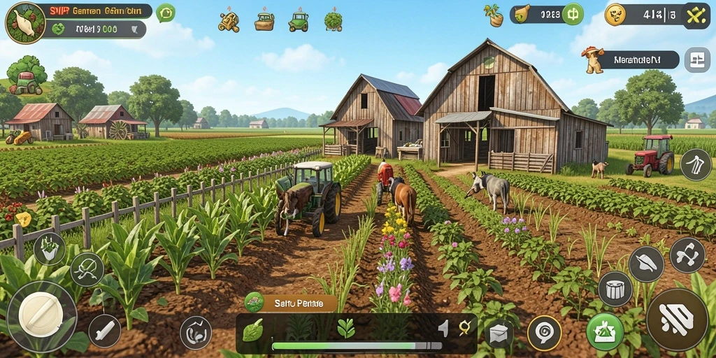 Screenshot SVIP5 menampilkan gameplay bertani yang seru dan interaktif.