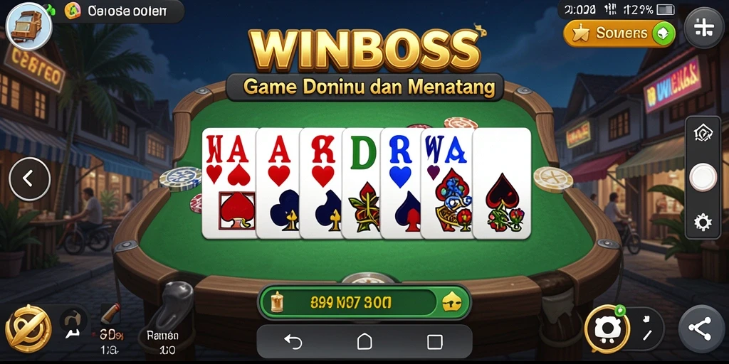 Tampilan gameplay Domino yang menarik di WINBOSS.